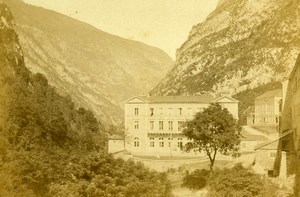 France Pyrenees Eaux Chaudes Hot Springs Spa Old CDV Photo Jules Andrieu 1865