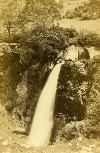 France Eaux Bonnes Gros Hetre Waterfall Old CDV Photo Jules Andrieu 1865