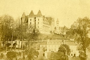 France Pau Castle Architecture Old CDV Photo Pacault 1865