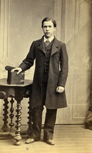 France Nimes Man & Photo Album Second Empire Fashion Old CDV Photo Crespon 1865