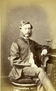 United Kingdom Harrogate Man Victorian Fashion Old CDV Photo Holroyd 1870