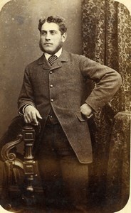 United Kingdom Salisbury Man Victorian Fashion Old CDV Photo Witcomb 1870