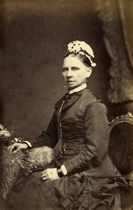 United Kingdom London Islington Woman Victorian Fashion Old CDV Photo Stacy 1875