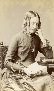 United Kingdom Maidenhead Woman Victorian Fashion Old CDV Photo Macey 1875