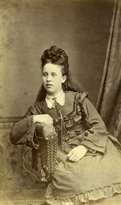 United Kingdom Blandford Woman Victorian Fashion Old CDV Photo Nesbitt 1870