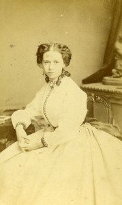 United Kingdom London Woman Victorian Fashion Old CDV Photo Bassano 1870