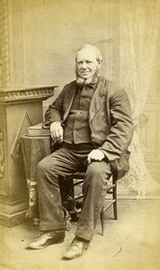 United Kingdom Sleaford Man Victorian Fashion Old CDV Photo Tippins 1870