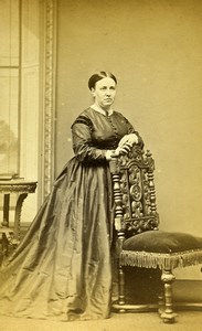 United Kingdom Newton Woman Victorian Fashion Old CDV Photo Owen 1870