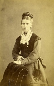 United Kingdom London Woman Victorian Fashion Old CDV Photo LSC 1875