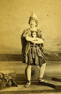 London Theater Actor Mr Hugues as Mars in Ixion Old CDV Photo Southwell 1864