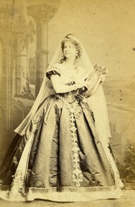 London Theater Actress Jane Vezin as Donna Diana Old CDV Photo Southwell 1864