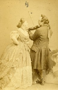 London Theater Actors Mrs Stirling Benjamin Webster Old CDV Photo Southwell 1864
