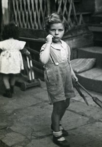 France Lille Childhood Games Children Old Amateur Photo Snapshot 1945