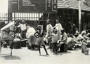 Indonesia Sumatra Island Street Market Scene Old Amateur Photo Snapshot 1935