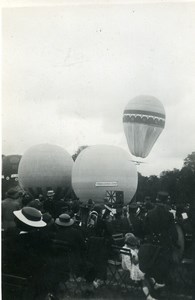 France Fives Lille Festival Ballooning Crowd Old Amateur Photo Snapshot 1935