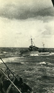 France WWII French Military Navy Torpedo Boat Trombe ? Old Photo Snapshot 1940