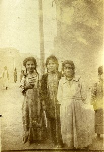 Syria under French Mandate Children Group Old Photo Snapshot 1930