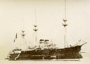 French Marine Military Navy Warship Courbet Old Photo Marius Bar 1900