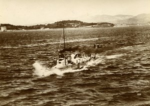 French Marine Military Navy Torpedo Boat 37 Old Photo Marius Bar 1900