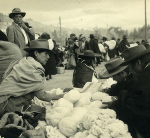 South America Ecuador Market Scene Old Photo Beauvais 1965