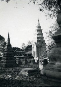 Cambodia Angkor Wat Vat Archaeological Site Old Amateur Snapshot Photo 1934