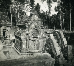 Cambodia Angkor Wat Vat Archaeological Site Old Amateur Snapshot Photo 1934