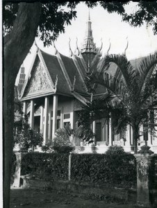 Cambodia Phnom Penh Royal Palace Moonlight Pavilion Amateur Snapshot Photo 1934