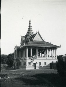 Cambodia Phnom Penh Royal Palace Moonlight Pavilion Amateur Snapshot Photo 1934