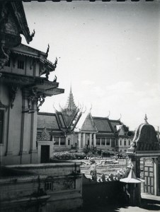 Cambodia Phnom Penh Royal Palace Old Amateur Snapshot Photo 1934