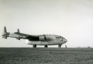 USA Military Transport Aircraft US Air Force C-119 Flying Boxcar Old Photo 1960