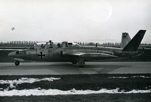 USA? Luftwaffe Military Jet Aircraft German Fouga CM.170 Magister Old Photo 1960