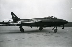 USA Military Fighter Aircraft Royal Air Force Hawker Hunter F.6 Old Photo 1960