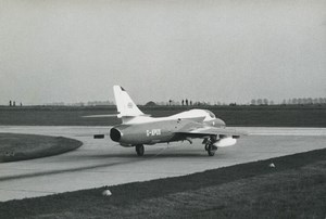 USA Aircraft Royal Air Force Hawker Hunter T.66A G-APUX Aviation Old Photo 1960