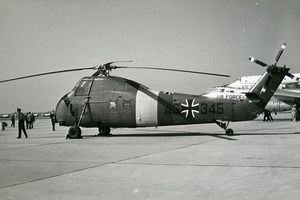 USA ? Military Helicopter Sikorsky S58 Luftwaffe Aviation Old Photo 1960