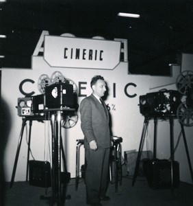 France Paris Photo Cine Sound Fair Booth of Cineric Old Amateur Snapshot 1951