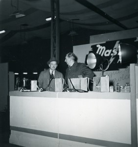 France Paris Photo Cine Sound Fair Booth of Mas Old Amateur Snapshot 1951