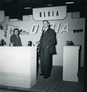 France Paris Photo Cine Sound Fair Booth of Olbia Old Amateur Snapshot 1951