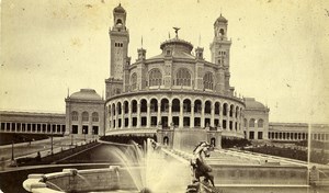 France Paris Palais du Trocadero Palace Old Neurdein CDV Photo 1870's