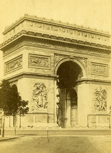 France Paris Arc de Triomphe de l'Étoile Old CDV Photo 1870