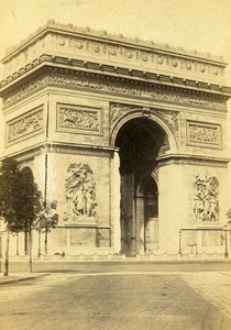 France Paris Arc de Triomphe de l'Étoile Old CDV Photo 1870