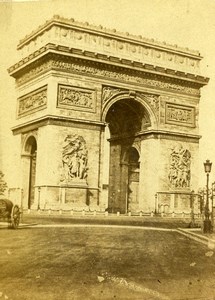 France Paris Arc de Triomphe de l'Étoile Old CDV Photo 1870