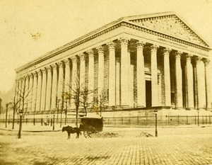 France Paris Eglise de La Madeleine Church Old CDV Photo 1870