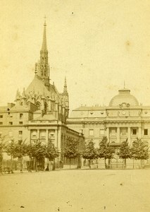 France Paris Palais de Justice & Sainte Chapelle Old CDV Photo 1870