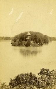France Paris Lac du Bois de Boulogne Lake Old CDV Photo Henri Guerard 1870