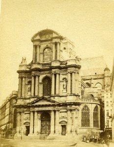 France Paris Eglise St-Gervais-et-St-Protais Church Old CDV Photo 1870