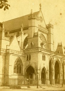 France Paris Eglise Saint Germain l'Auxerrois Church Old CDV Photo 1870