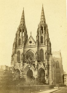 France Paris Basilica of Saint Clotilde Old CDV Photo Debitte & Hervé 1870