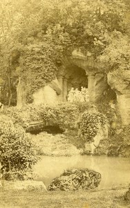 France Versailles Castle Trianon Grotte des Bains d'Apollon Old CDV Photo 1870