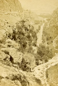 Pyrenees Ravine at Pierrefitte near Cauterets Old CDV Photo Andrieu 1870