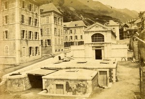 Pyrenees Bareges Thermal Baths Spa Town Old CDV Photo Jules Andrieu 1870